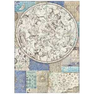 Stamperia Rice Paper | Cosmos Infinity Zodiac | A4 Rice Paper | Decoupage Rice Paper | Rice Paper | 11.5 x 8.25 inches | DFSA4724