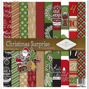 ITD Collection Christmas Surprise | Single Sided Paper | 12x12 Paper | Card Stock | Acid free | Scrapbooking Paper | Ephemera | SLS 055
