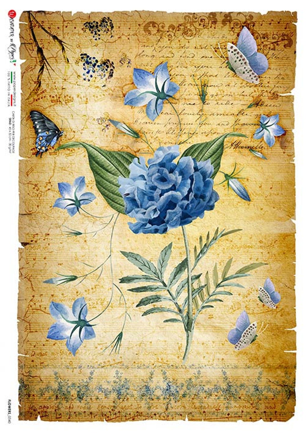 Hydrangea Rice Paper Paper Designs Rice Paper | Hydrangeas Rice Paper | A4 Rice Paper ...