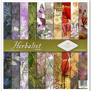 ITD Collection | Herbalist Single Sided Paper | 12x12 Paper | Card Stock | Acid free | Scrapbooking Paper | Ephemera | Crafts