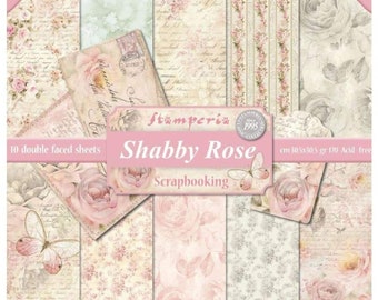 Stamperia Double-Sided Paper Pad 8"X8" 10/Pkg-House Of Roses 2 Pack 10 Design 