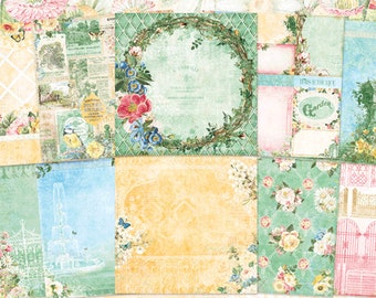 Blue Fern Studios | Glory of the Garden Paper Collection | 12" × 12" Paper Collection | 12"×12" Sheets | Acid Free Paper | Scrapbook Paper