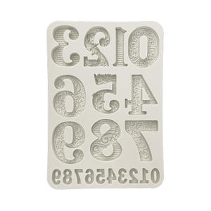 Stamperia | Silicone Mold | Gear up for Christmas Numbers | A5 Silicone Mould | Clay | Mix Media Art | KACMA528