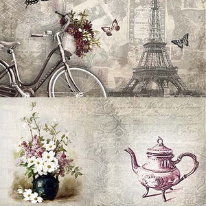 ITD Collection | Vintage Paris | A4 Rice Paper | Decoupage Paper | ITD Rice R0728