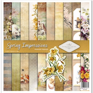 ITD Collection Spring Impressions | Single Sided Paper | 12x12 Paper | Card Stock | Acid free | Scrapbooking Paper | Ephemera | Crafts