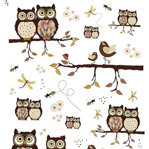 Paper Designs Rice Paper | Owls Rice Paper | A4 Rice Paper | Natural Paper | Decoupage Paper | 12.5&quot; x 8.6&quot; | Owl | Animals 0064