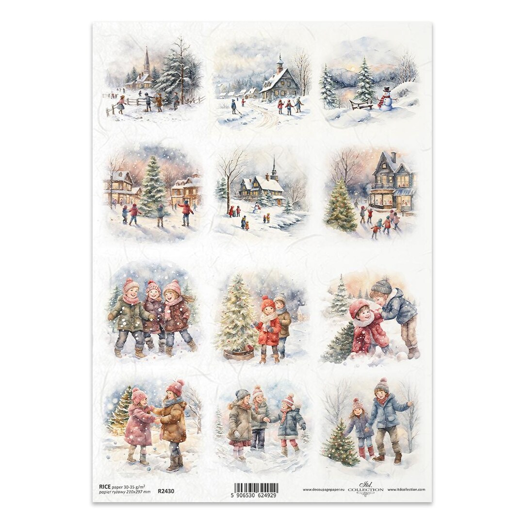 ITD Collection | Winter Views Collection L A4 Rice Paper | Decoupage ...