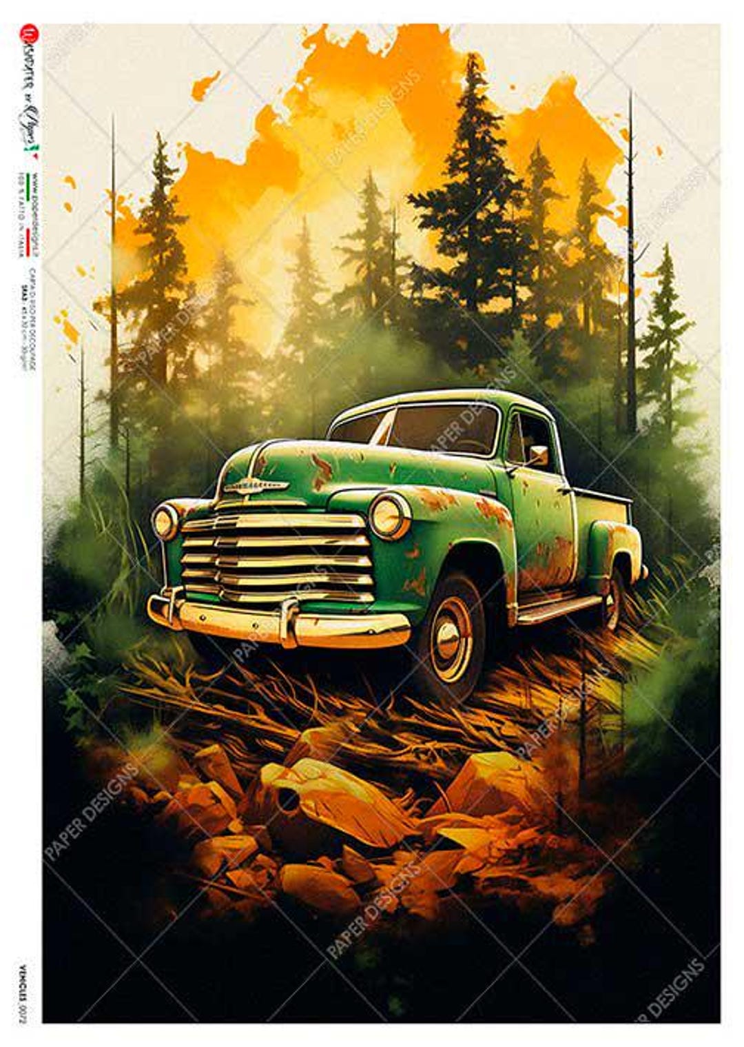 Paper Designs Rice Paper | Vehicles Rice Paper | A4 Rice Paper ...