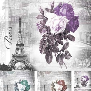 ITD Collection | Vintage Flowers | A4 Rice Paper | Decoupage Paper | ITD Rice R0740