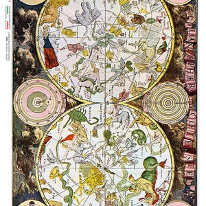 Paper Designs Rice Paper | Old Map Rice Paper | A4 Rice Paper | Natural Rice Paper | Decoupage Paper | 12.5&quot; x 8.6&quot; | Old Maps 0044