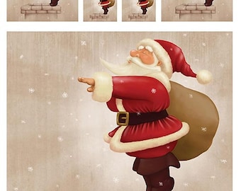 Paper Designs Rice Paper | Santa Standing on Chimney Christmas Rice Paper | A4 Rice Paper | Decoupage Paper | 12.5" x 8.6" | Christmas 0165