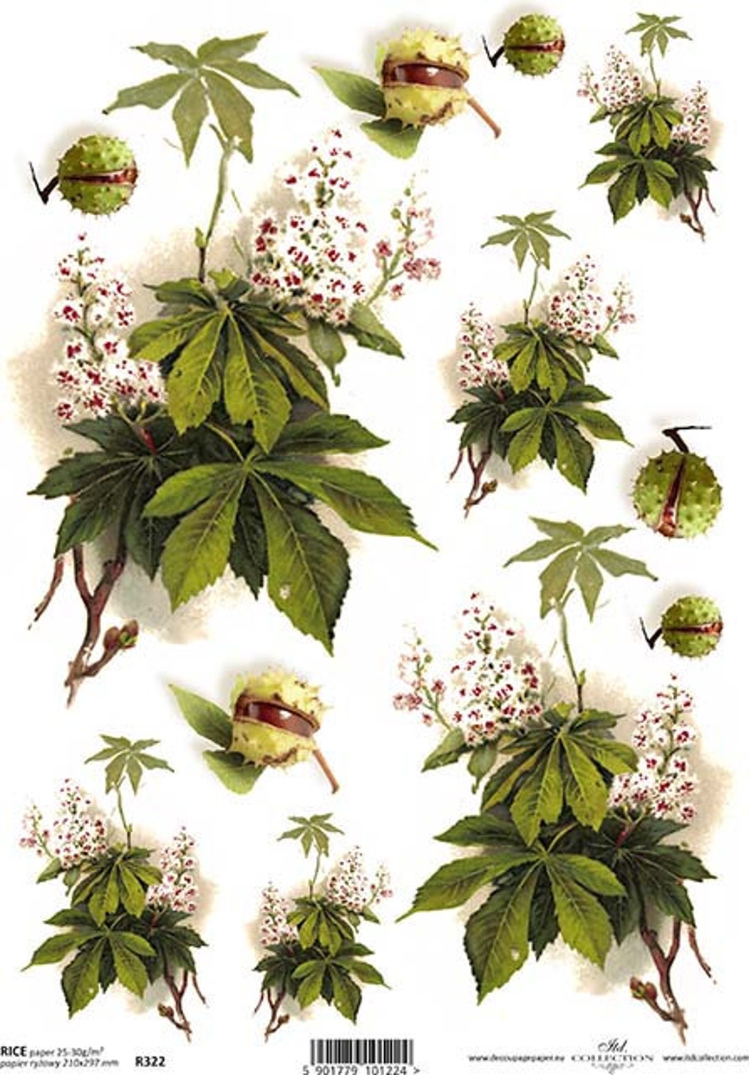 ITD Collection | Leaves Rice Paper | A4 Rice Paper | Decoupage Paper ...