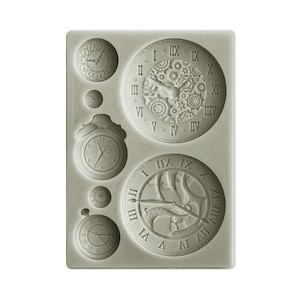 Stamperia | Around the World Clocks A6 Silicone Mould  | Gears | KACM13 | Mold | Clay Mold | Resin Mold