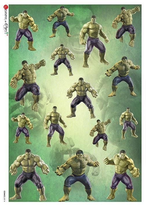 Paper Designs Rice Paper | the Incredible Hulk Rice Paper | A4 Rice ...