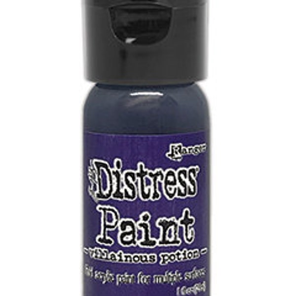 Ranger | Distress Paint Flip Top | VILLAINOUS POTION | Distress Paint | Tim Holtz Distress Paint | Mixed Media | 1 oz