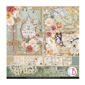 Ciao Bella Reign of Grace Paper Pad 8&quot; x 8&quot; | 12 pages | Made in Italy | Acid Free | Double Sided Paper | CBH060
