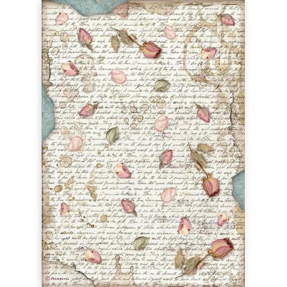 Material Paper - Handcrafted Vintage Petals Rice Paper