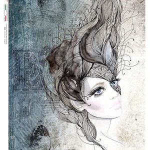 Paper Designs Rice Paper | Rice Paper | A4 Rice Paper | Natural Rice Paper | Decoupage Paper | 12.5&quot; x 8.6&quot; | Scene 0099