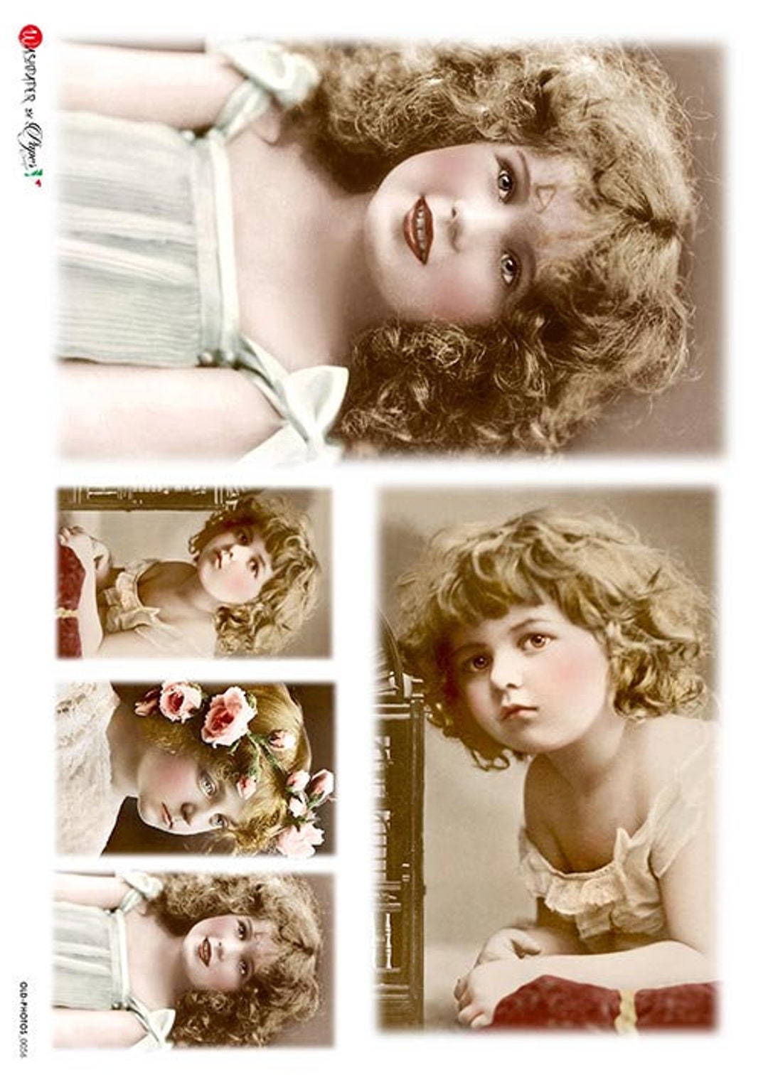 Paper Designs Rice Paper | Vintage Photo Young Girls | A4 Rice Paper ...