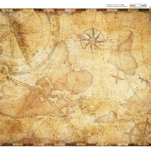 Paper Designs Rice Paper | Old Map Rice Paper | A4 Rice Paper | Natural Rice Paper | Decoupage Paper | 12.5&quot; x 8.6&quot; | Old Maps 0041