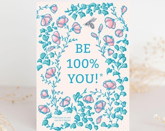 Words of Affirmation Greeting Card: 'Be 100% You!'