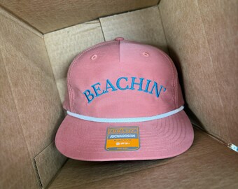 Beachin' Rope Hat/ Beach accessories/ beach vibes/ adjustable backing