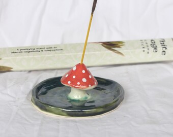 Incense holder - Handmade - Mushroom