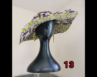 African print/ Summer hat/ Sun hat/ Floppy beach hat