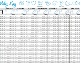 Baby Girl Feeding and Diaper Change Schedule Printable. 52 Weeks Baby ...