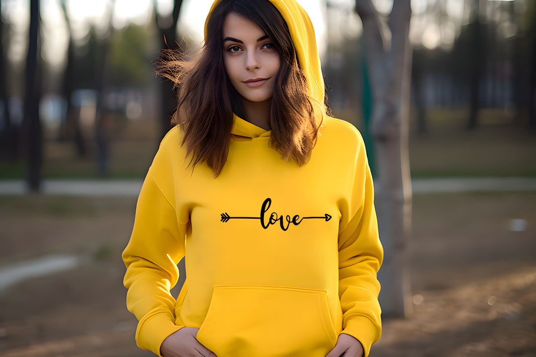 Love Heart Line Hoodie, Cotton Printed Hoodie, Casual Hoodie, Self Love Hoodie, Couple Gifts