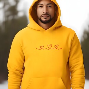 Heartwave Hoodie, Baumwolle gedruckt Hoodie, lässiger Hoodie, Selbstliebe Hoodie, Hoodie Geschenk für Paare
