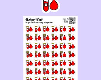 Blood Test Icon Planner Stickers: Calendar Agenda Tracker