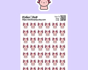 Axolotl Icon Planner Stickers: Calendar Agenda Tracker