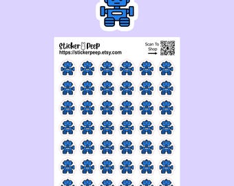 Robot Icon Planner Stickers: Calendar Agenda Tracker