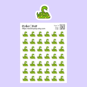 Snake Icon Planner Stickers: Calendar Agenda Tracker