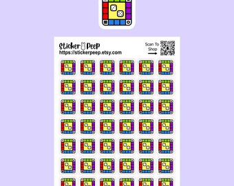 Board Game Icon Planner Stickers: Calendar Agenda Tracker