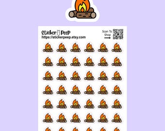 Bonfire Icon Planner Stickers: Calendar Agenda Tracker