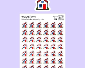 House Icon Planner Stickers: Calendar Agenda Tracker