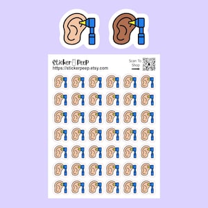 Ear Exam Icon Planner Stickers: Calendar Agenda Tracker