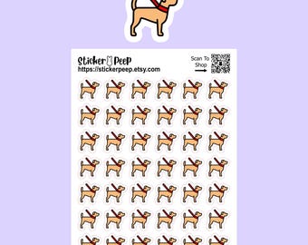 Pegatinas planificadoras con iconos para pasear al perro: Calendario y agenda