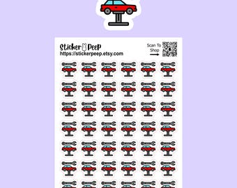 Car Repair Icon Planner Stickers: Calendar Agenda Tracker