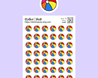 Beach Ball Icon Planner Stickers: Calendar Agenda Tracker