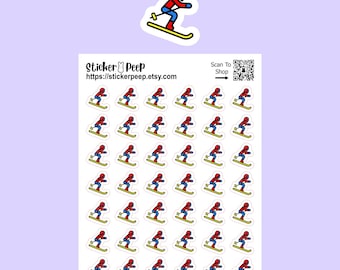 Ski Icon Planner Stickers: Calendar Agenda Tracker