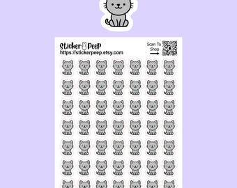 Cat Sitting Icon Planner Stickers: Calendar Agenda Tracker