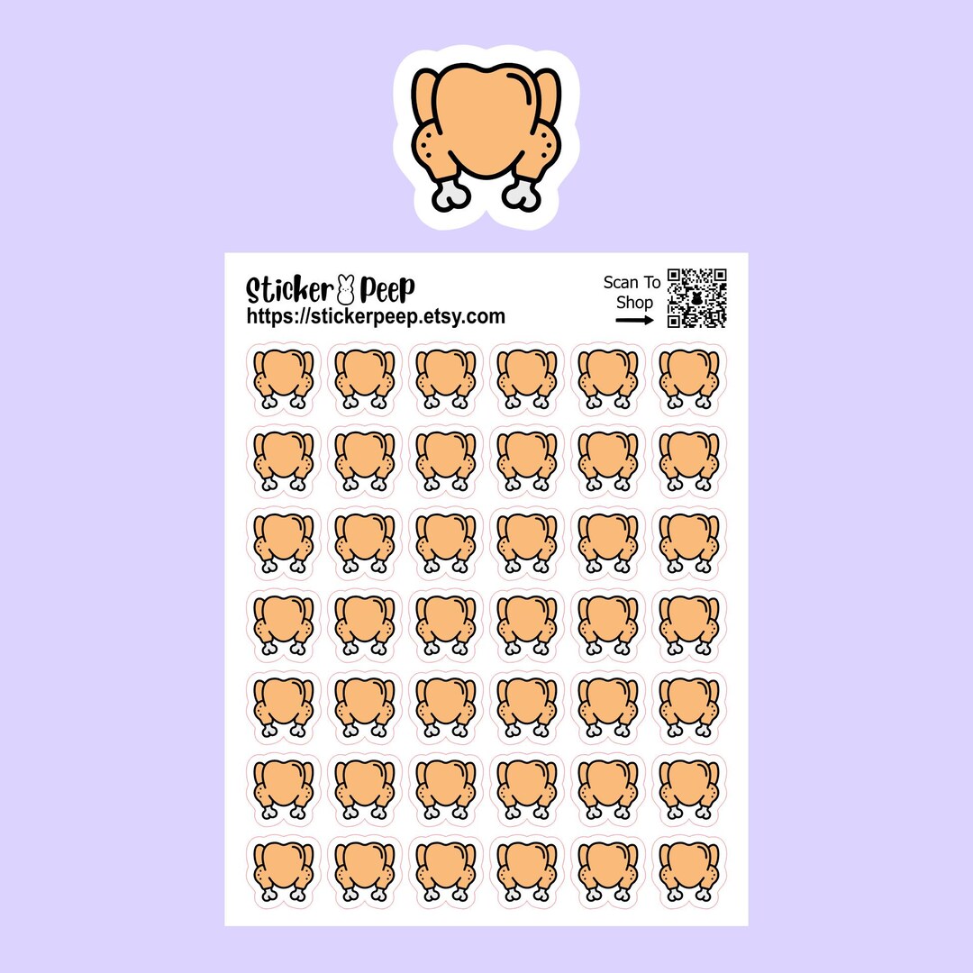 Chicken Icon Planner Stickers: Calendar Agenda Tracker - Etsy
