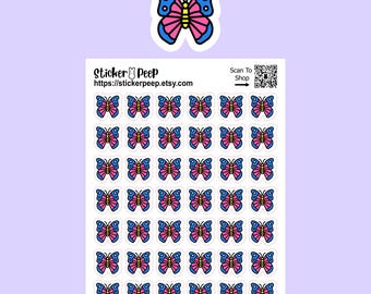 Pegatinas planificadoras con iconos de mariposas: Calendario y agenda