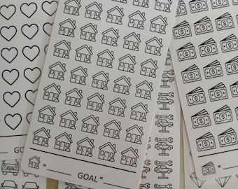 Reusable Laminated Cash Savings Challenge Tracker: Budget Debt