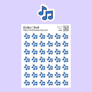 Music Note Icon Planner Stickers: Calendar Agenda Tracker