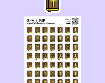 Bible Icon Planner Stickers: Calendar Agenda Tracker