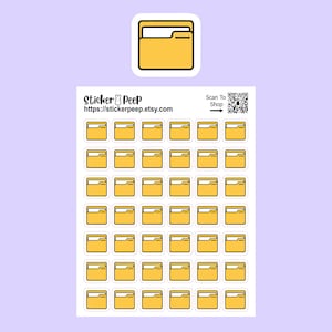 Folder Icon Planner Stickers: Calendar Agenda Tracker